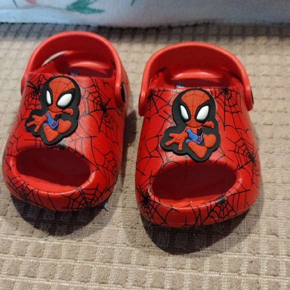 Marvel Other - Kids Red Spiderman-Inspired Slip-On Sandals